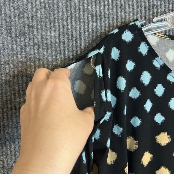 Chico's Womens Boho Artsy Blouse Size XL Stretch Cold Shoulder Multi Color - Picture 6 of 11